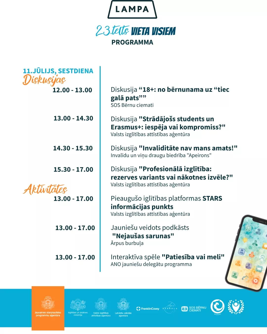JSPA "Vieta visiem" sarunu festivālā LAMPA