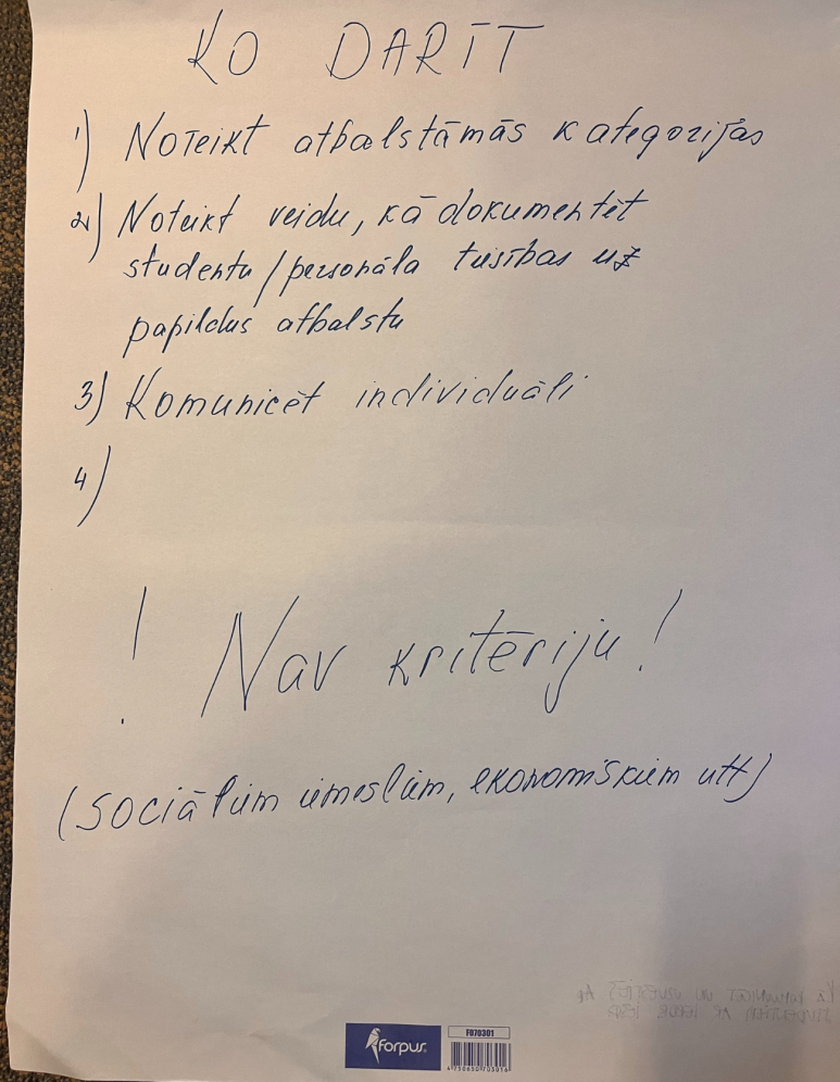 05.06.2024. seminārs Erasmus+ augstākā izglītība | ieraksti no Flipchart tāfelēm