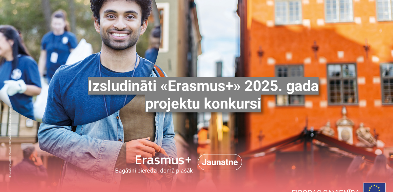 “Erasmus+” 2025. gada jaunatnes jomas projektu konkursos pieejami vairāk nekā 6 miljoni eiro