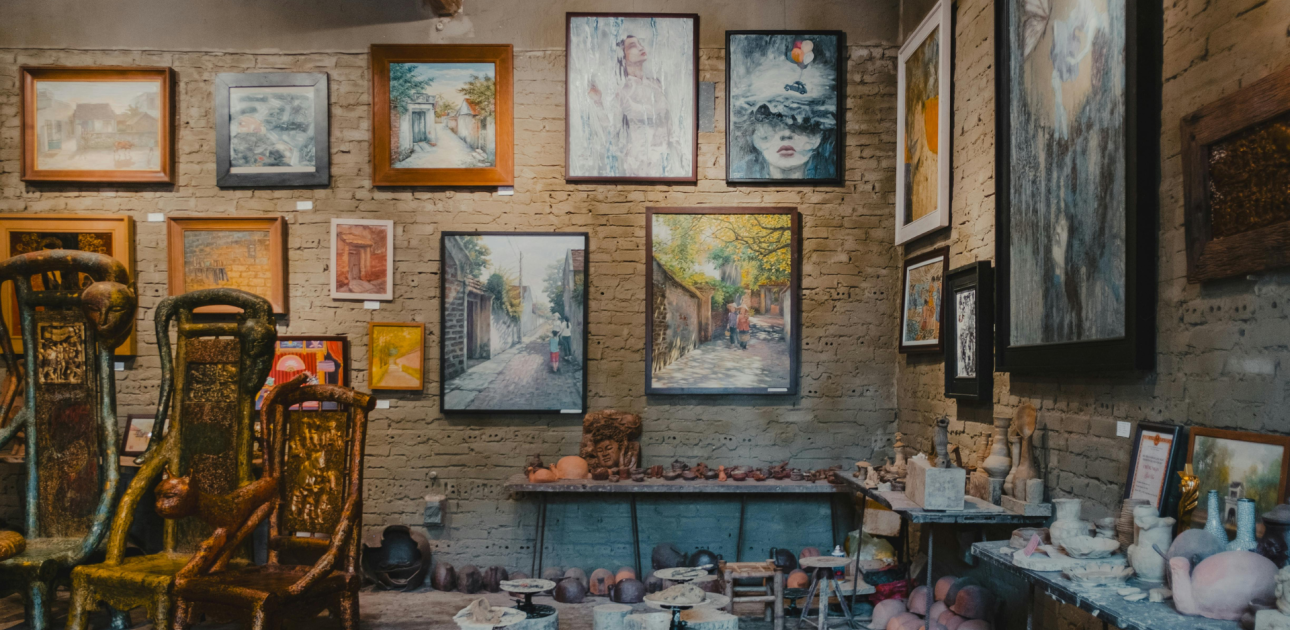 Mākslas galerija, gleznas, mākslas darbi