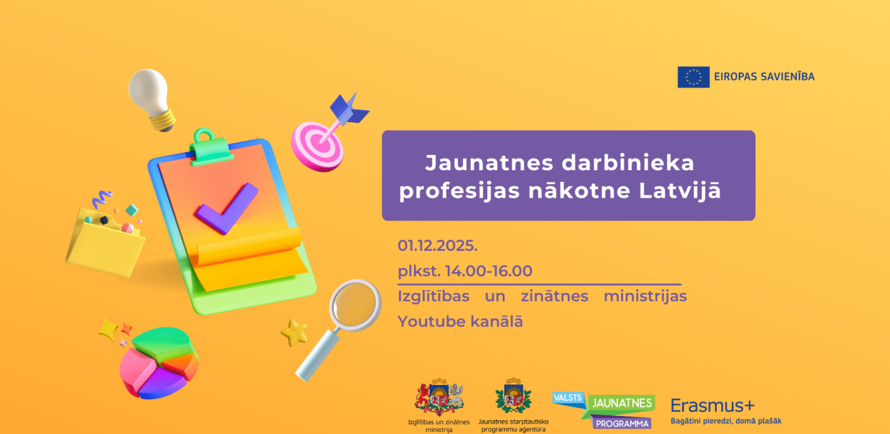 Norisināsies tiešsaistes pasākums “Jaunatnes darbinieka profesijas nākotne Latvijā”