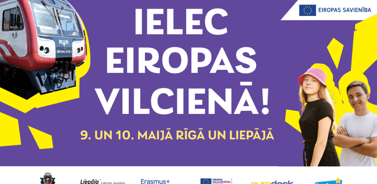 “Ielec Eiropas vilcienā!”: jauniešus aicina doties divu dienu piedzīvojumā uz Liepāju