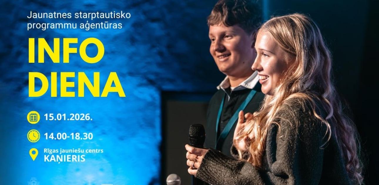 Aicinām piedalīties info dienā par jaunatnes jomas iespējām programmās “Erasmus+” un “Eiropas Solidaritātes korpuss”