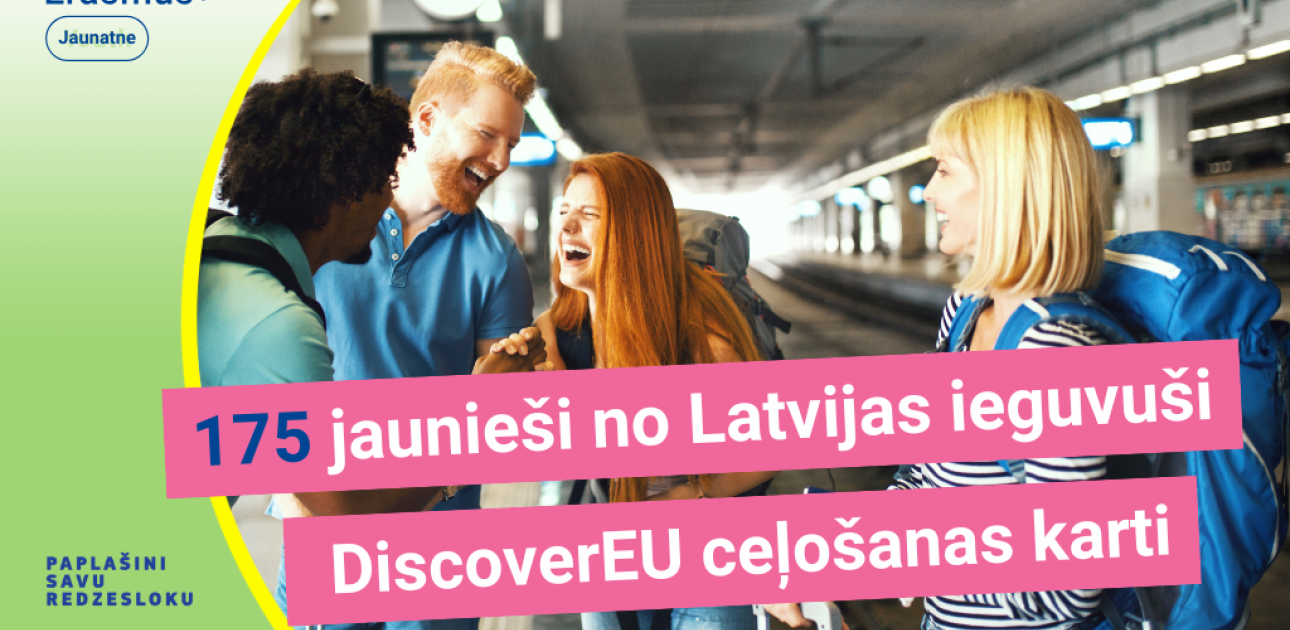 Zināmi rezultāti! “DiscoverEU” ceļošanas kartes Eiropas iepazīšanai ieguvuši 175 jaunieši no Latvijas