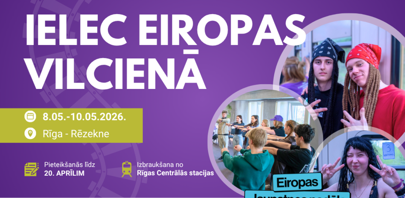 Ielec Eiropas vilcienā uz jauniešu galvaspilsētu – Rēzekni!