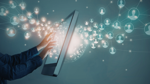 Planšete, digitāla tīklošanās, ikonas, digitālā pedagoģija