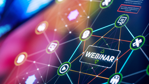 Krāsains fons, digitālas ikonas, vebinārs