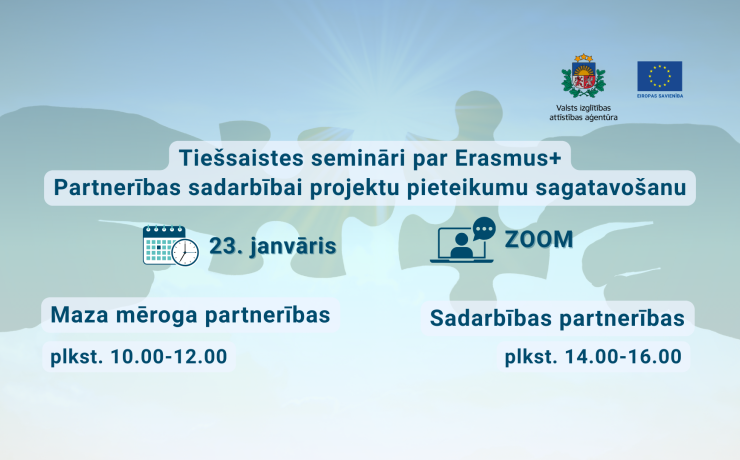 Tiešsaistes semināri, divas rokas, divi puzles kauliņi